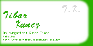 tibor kuncz business card